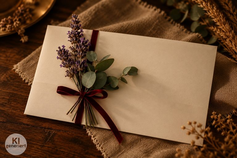 Verpackter Gutschein für ein Familienfotoshooting als Weihnachtsgeschenk